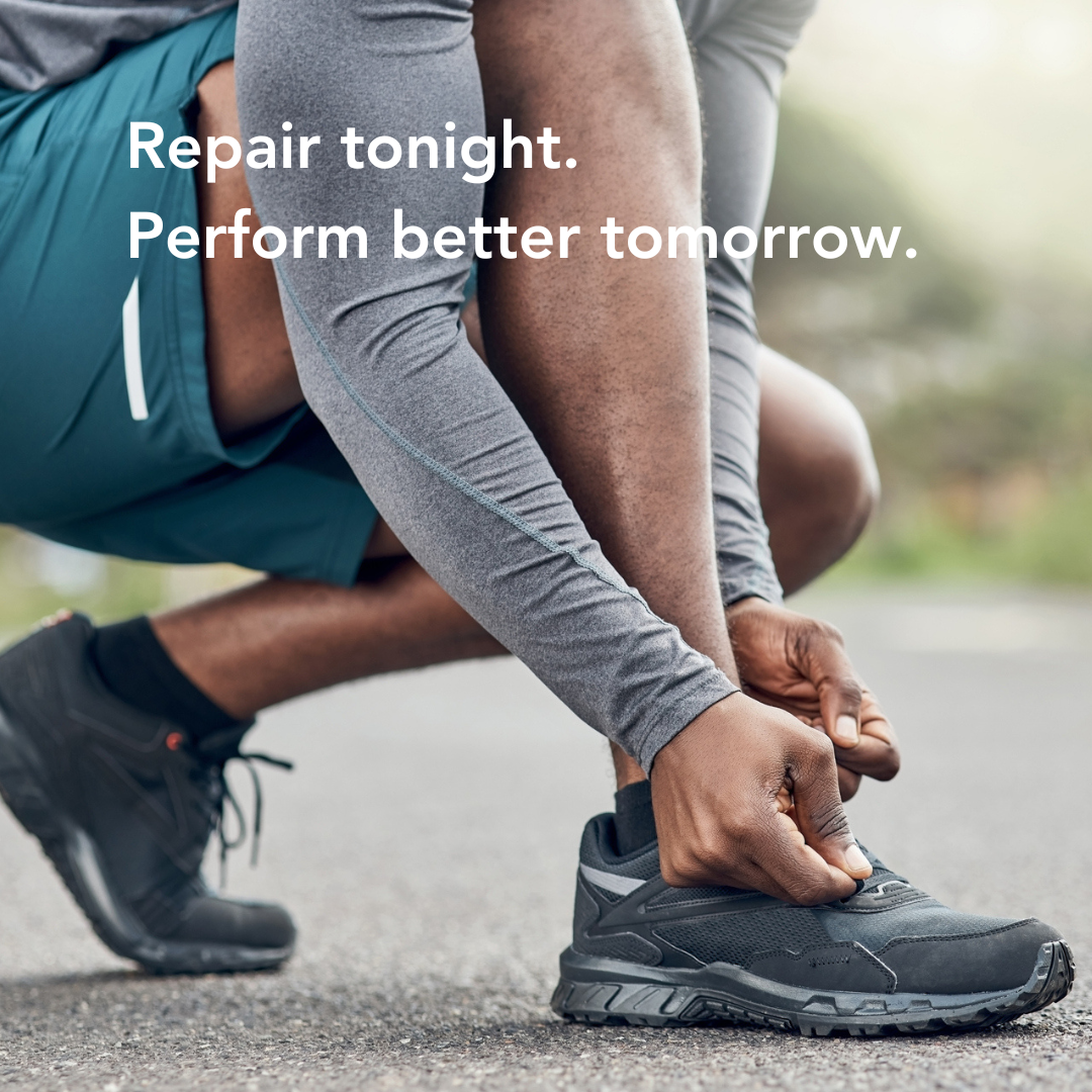 Person preparing for training, representing overnight recovery and next-day performance support