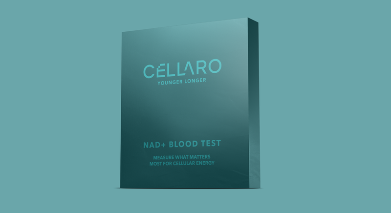 At-home NAD+ blood test kit used to measure cellular energy levels