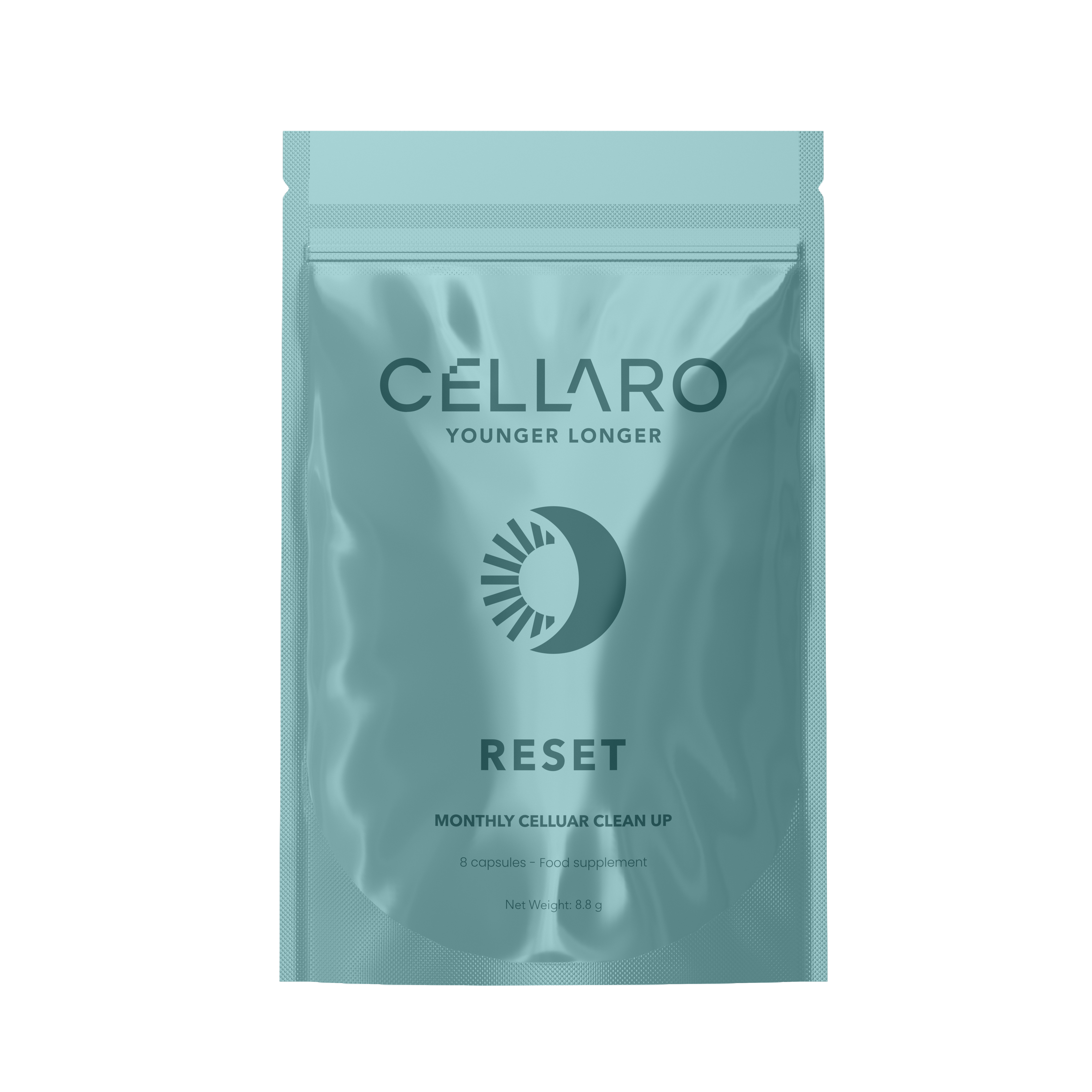 Cellaro RESET monthly senolytic supplement pouch for cellular clean-up and renewal